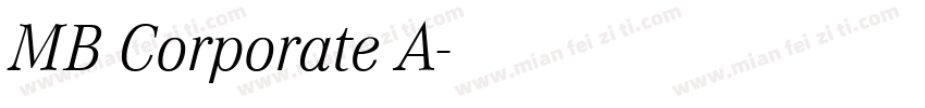 MB Corporate A字体转换